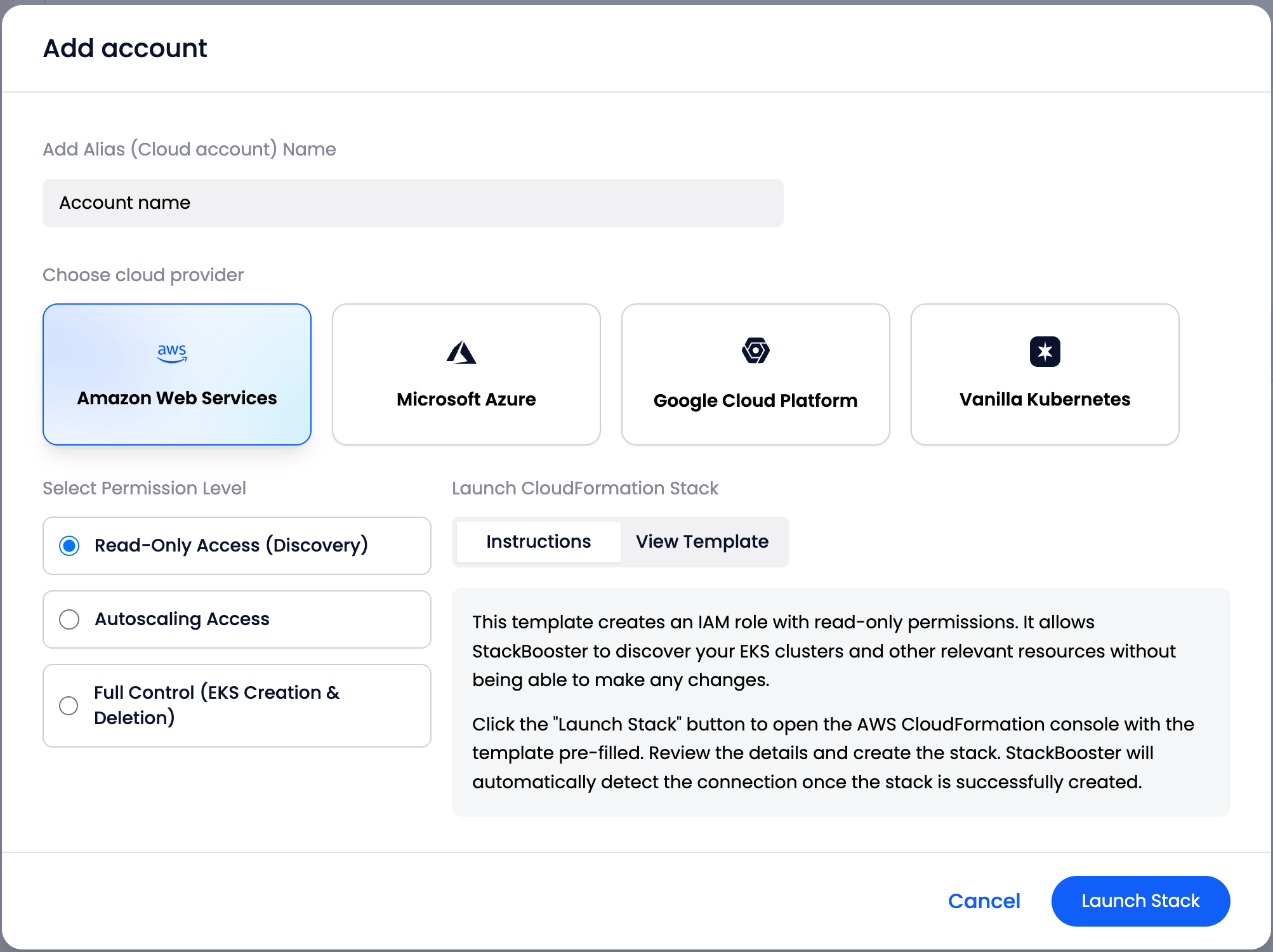 Connect Account