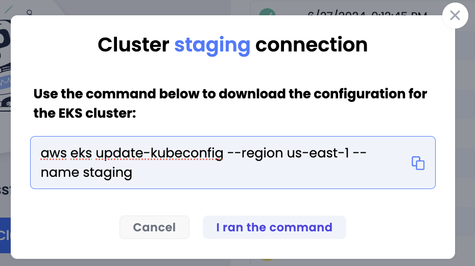 Connect EKS Cluster