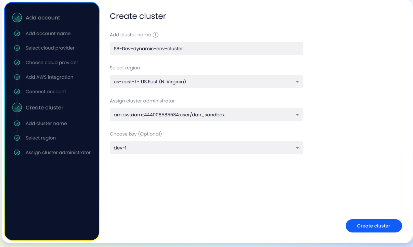 Create StackBooster cluster